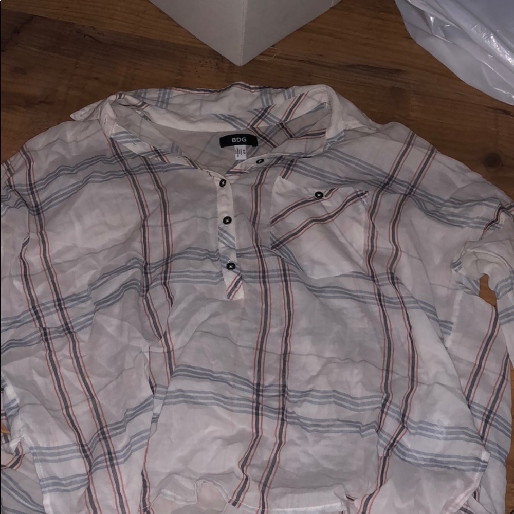 Long sleeve plaid top